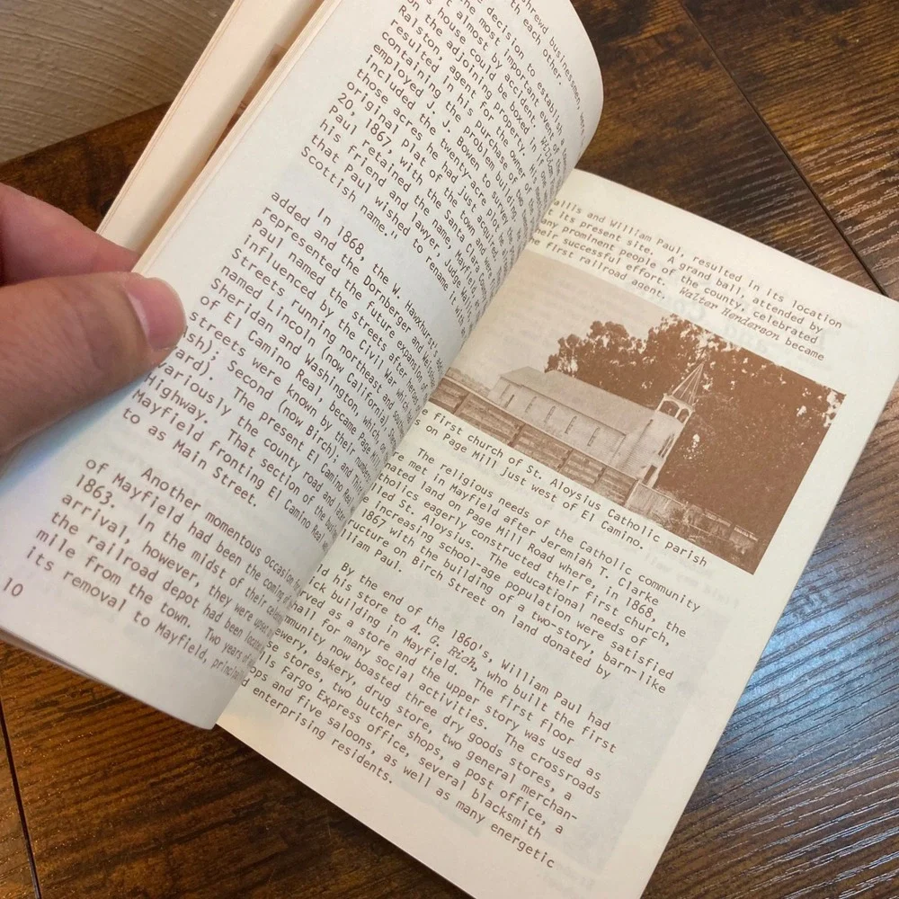 Mayfield Palo Alto Lost Town Historical Book 1850-1925 California Santa Clara